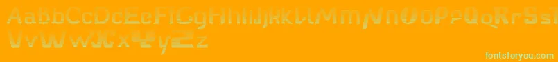 Babelfishzebral Font – Green Fonts on Orange Background