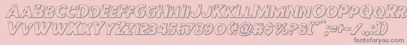 Redundeadshadowital Font – Gray Fonts on Pink Background