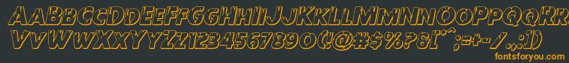 Redundeadshadowital Font – Orange Fonts on Black Background