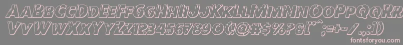 Redundeadshadowital Font – Pink Fonts on Gray Background