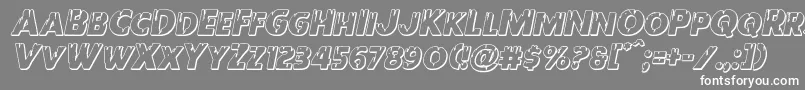 Redundeadshadowital Font – White Fonts on Gray Background