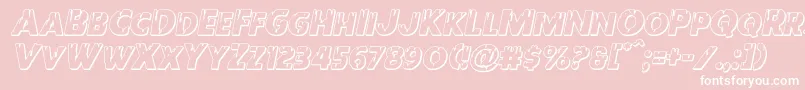 Redundeadshadowital Font – White Fonts on Pink Background