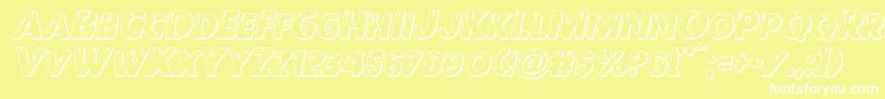 Redundeadshadowital Font – White Fonts on Yellow Background