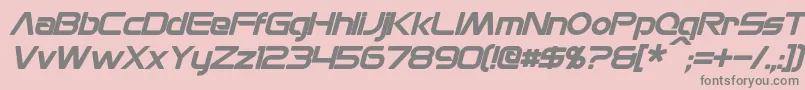 Police MonsOlympiaBoldItalic – polices grises sur fond rose