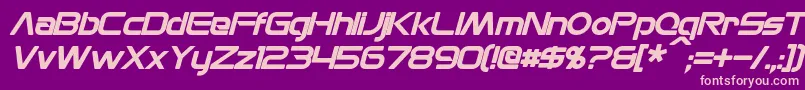 MonsOlympiaBoldItalic Font – Pink Fonts on Purple Background