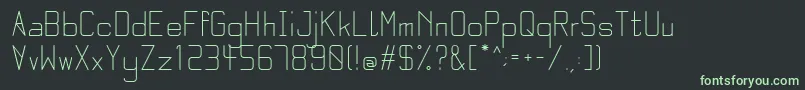 Шрифт QuarterRegular – зелёные шрифты на чёрном фоне