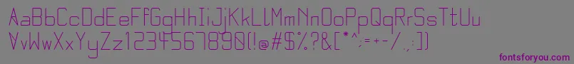 QuarterRegular-fontti – violetit fontit harmaalla taustalla
