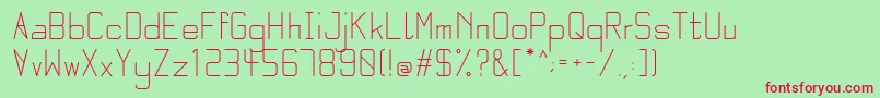 QuarterRegular Font – Red Fonts on Green Background