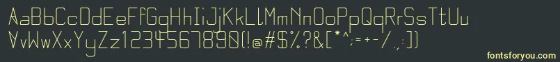Шрифт QuarterRegular – жёлтые шрифты на чёрном фоне