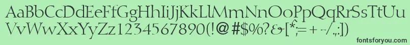 DibbydbNormal Font – Black Fonts on Green Background