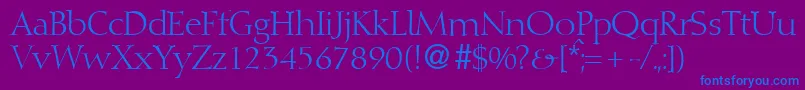 DibbydbNormal Font – Blue Fonts on Purple Background