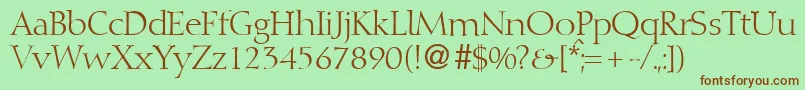 DibbydbNormal Font – Brown Fonts on Green Background