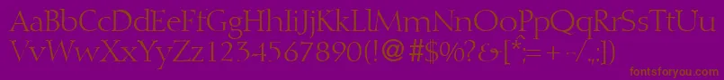 DibbydbNormal Font – Brown Fonts on Purple Background