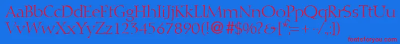 DibbydbNormal Font – Red Fonts on Blue Background