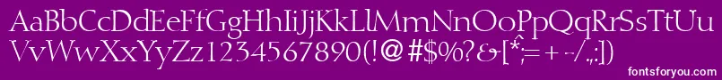 DibbydbNormal Font – White Fonts on Purple Background