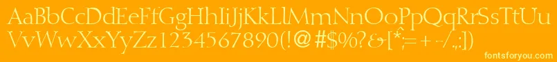 DibbydbNormal Font – Yellow Fonts on Orange Background