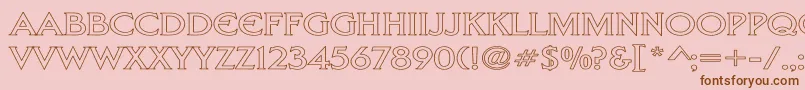 LibertyHollowWd Font – Brown Fonts on Pink Background