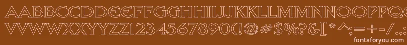 LibertyHollowWd Font – Pink Fonts on Brown Background