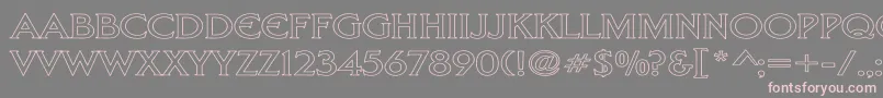 LibertyHollowWd Font – Pink Fonts on Gray Background