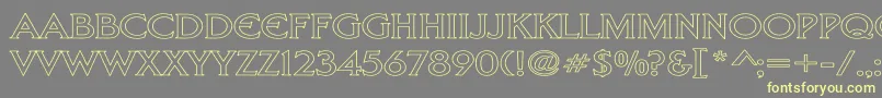 LibertyHollowWd Font – Yellow Fonts on Gray Background