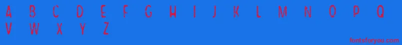 CfsameoldstoryRegular Font – Red Fonts on Blue Background