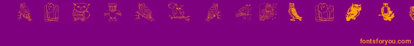 fuente Aezowlsfortraci – Fuentes Naranjas Sobre Fondo Morado