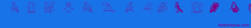 fuente Aezowlsfortraci – Fuentes Moradas Sobre Fondo Azul