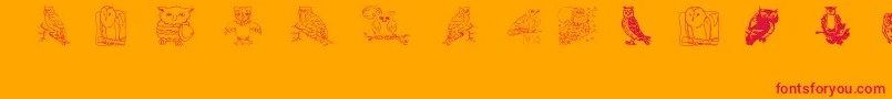 Aezowlsfortraci Font – Red Fonts on Orange Background