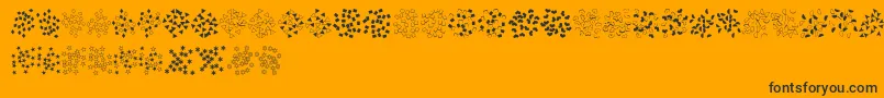 FeConfetti Font – Black Fonts on Orange Background