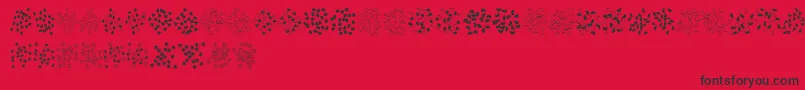 FeConfetti Font – Black Fonts on Red Background