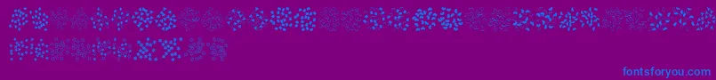 FeConfetti-Schriftart – Blaue Schriften auf violettem Hintergrund