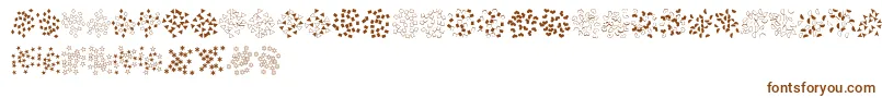 Czcionka FeConfetti – brązowe czcionki na białym tle