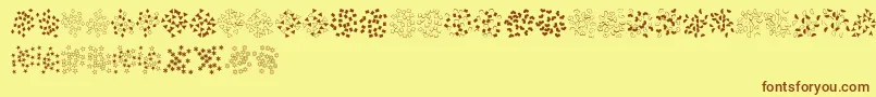 FeConfetti Font – Brown Fonts on Yellow Background