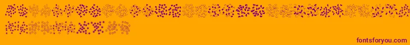 FeConfetti Font – Purple Fonts on Orange Background