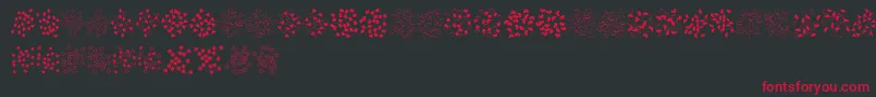 FeConfetti Font – Red Fonts on Black Background