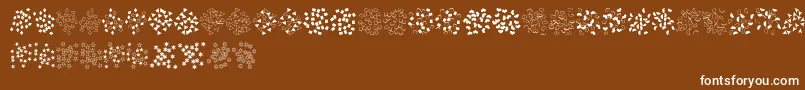 フォントFeConfetti – 茶色の背景に白い文字