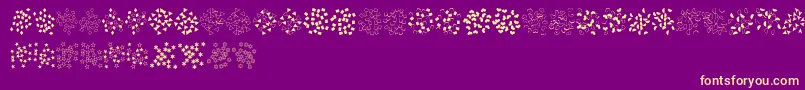 Fonte FeConfetti – fontes amarelas em um fundo roxo