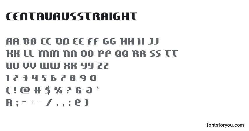 Centaurusstraight-fontti – aakkoset, numerot, erikoismerkit