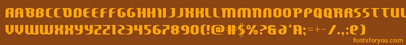 Centaurusstraight Font – Orange Fonts on Brown Background