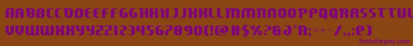 Centaurusstraight-Schriftart – Violette Schriften auf braunem Hintergrund