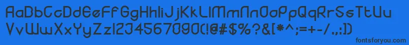 Шрифт YodoBold – чёрные шрифты на синем фоне