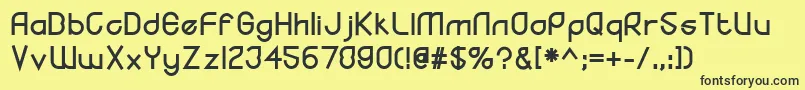 YodoBold Font – Black Fonts on Yellow Background