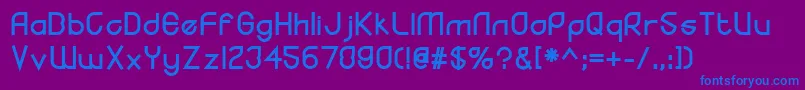 YodoBold-fontti – siniset fontit violetilla taustalla