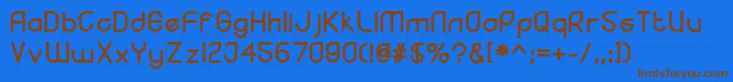 YodoBold Font – Brown Fonts on Blue Background