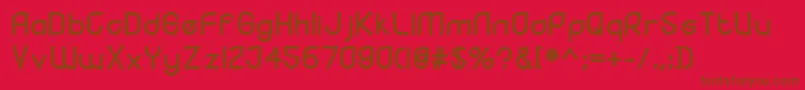 フォントYodoBold – 赤い背景に茶色の文字