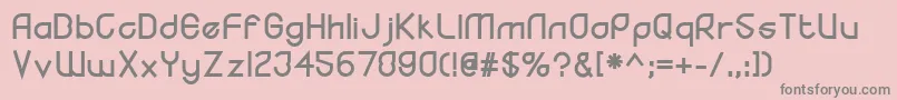 フォントYodoBold – ピンクの背景に灰色の文字