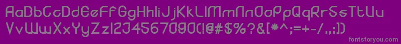 YodoBold-Schriftart – Graue Schriften auf violettem Hintergrund