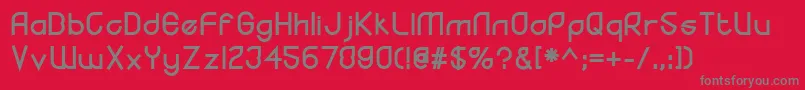 フォントYodoBold – 赤い背景に灰色の文字