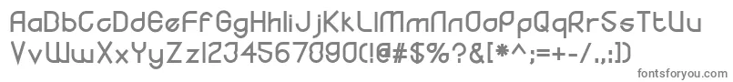 フォントYodoBold – 白い背景に灰色の文字