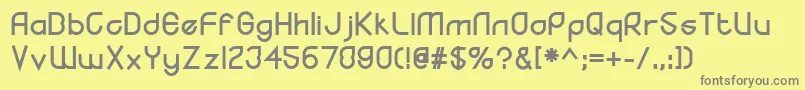 Шрифт YodoBold – серые шрифты на жёлтом фоне